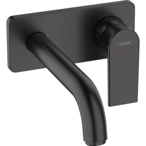 Смеситель для раковины Hansgrohe Vernis Shape настенный, излив 20,4 71578670, матовый черный Смеситель для раковины Hansgrohe Vernis Shape настенный, излив 20,4 71578670, матовый черный