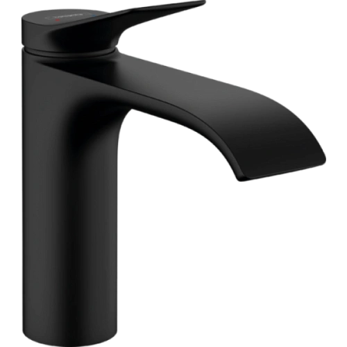 Смеситель для раковины Hansgrohe Vivenis 110 со сливным гарнитуром, 75020670, матовый черный Смеситель для раковины Hansgrohe Vivenis 110 со сливным гарнитуром, 75020670, матовый черный