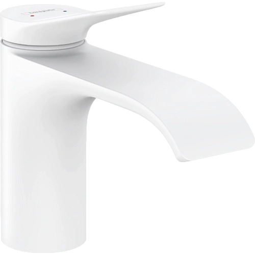 Смеситель для раковины Hansgrohe Vivenis 80 со сливным гарнитуром 75010700, матовый белый Смеситель для раковины Hansgrohe Vivenis 80 со сливным гарнитуром 75010700, матовый белый