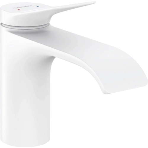 Смеситель для раковины Hansgrohe Vivenis 80 со сливным гарнитуром 75010700, матовый белый Смеситель для раковины Hansgrohe Vivenis 80 со сливным гарнитуром 75010700, матовый белый