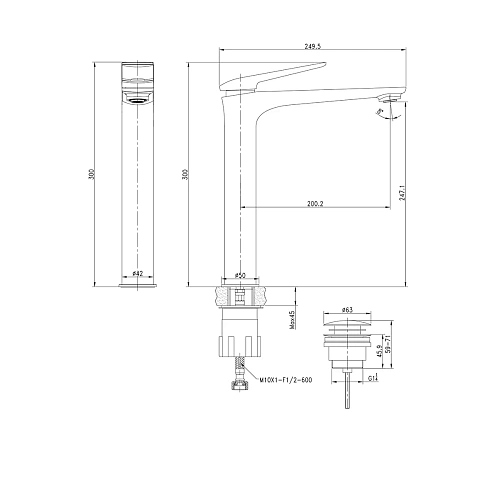 Смеситель для раковины Lemark Allegro LM5909CW монолитный, хром/белый Смеситель для раковины Lemark Allegro LM5909CW монолитный, хром/белый