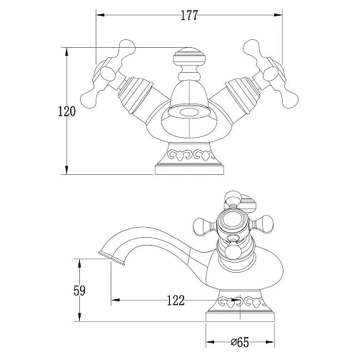 Смеситель для раковины Lemark Jasmine (LM6646B) Смеситель для раковины Lemark Jasmine (LM6646B)