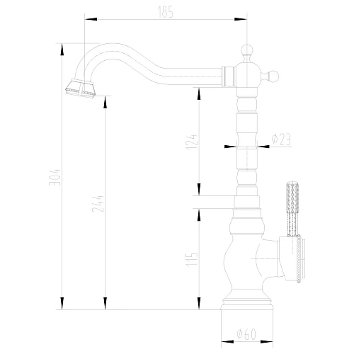 Смеситель для раковины Lemark Jasmine LM6645B, бронза Смеситель для раковины Lemark Jasmine LM6645B, бронза