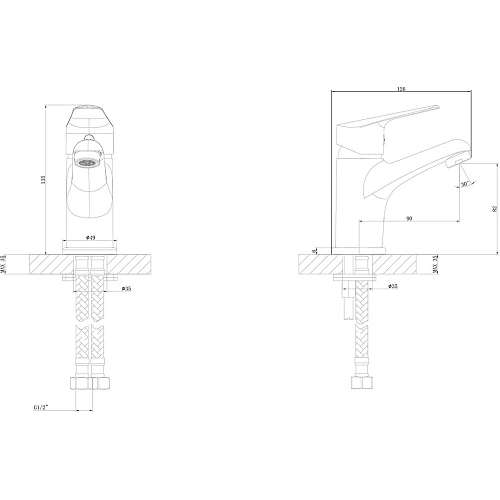 Смеситель для раковины Lemark Partner LM6506C , хром Смеситель для раковины Lemark Partner LM6506C , хром