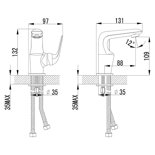 Смеситель для раковины Lemark Plus Advance LM1206C Смеситель для раковины Lemark Plus Advance LM1206C