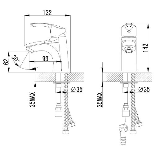 Смеситель для раковины Lemark Plus Strike LM1116C с гигиеническим душем, хром Смеситель для раковины Lemark Plus Strike LM1116C с гигиеническим душем, хром