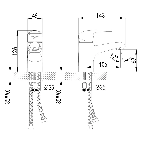 Смеситель для раковины Lemark Pramen LM3306C , хром Смеситель для раковины Lemark Pramen LM3306C , хром