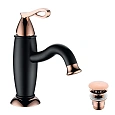 Смеситель для раковины Lemark Prime LM6106BRG , черный/розовое золото Смеситель для раковины Lemark Prime LM6106BRG , черный/розовое золото