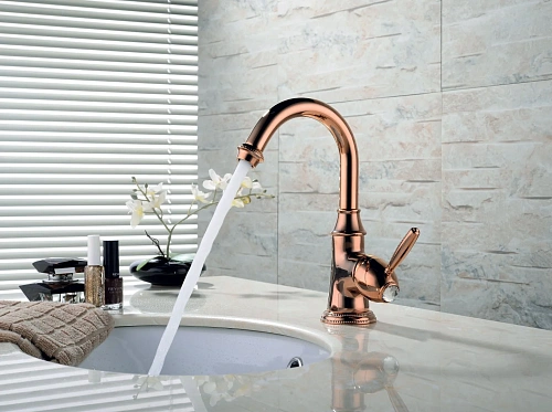 Смеситель для раковины Lemark Spark LM6707RG, розовое золото Смеситель для раковины Lemark Spark LM6707RG, розовое золото