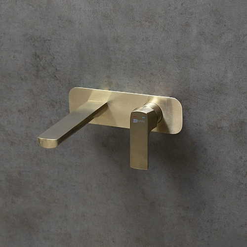 Смеситель для раковины Lemark Ursus LM7226BG встраиваемый, брашированное золото Смеситель для раковины Lemark Ursus LM7226BG встраиваемый, брашированное золото