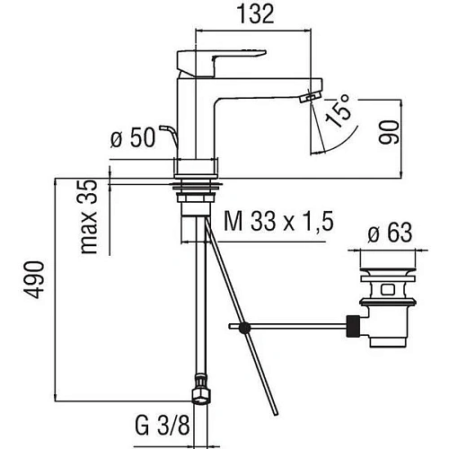 Смеситель для раковины Nobili New Road RD00118/20CR Смеситель для раковины Nobili New Road RD00118/20CR