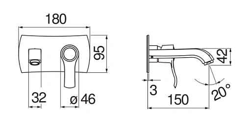 Смеситель для раковины Nobili Sofi SI98198BR Смеситель для раковины Nobili Sofi SI98198BR