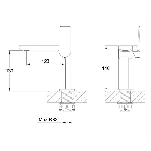 Смеситель для раковины OMNIRES PARMA PM7410XCR хром Смеситель для раковины OMNIRES PARMA PM7410XCR хром