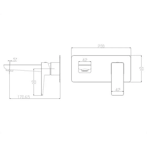 Смеситель для раковины OMNIRES PARMA PM7415BL (черный BLM) скрытого монтажа Смеситель для раковины OMNIRES PARMA PM7415BL (черный BLM) скрытого монтажа