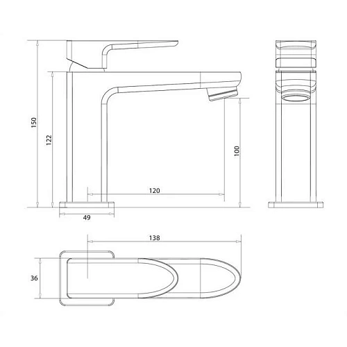 Смеситель для раковины OMNIRES SIENA SN7310CR хром Смеситель для раковины OMNIRES SIENA SN7310CR хром