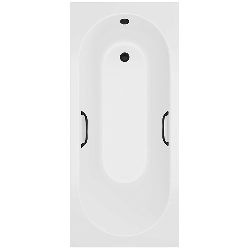 Ванна из искусственного камня Delice Bravo 190х90 DLR330039RB-G с черными ручками, глянцевая Ванна из искусственного камня Delice Bravo 190х90 DLR330039RB-G с черными ручками, глянцевая