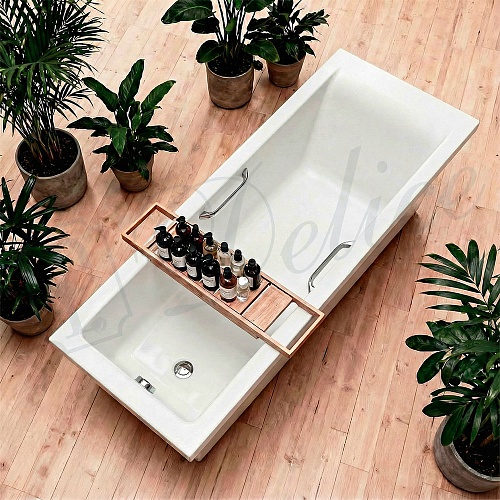 Ванна из искусственного камня Delice Diapason 170х80 DLR330007R-G с ручками хром, глянцевая Ванна из искусственного камня Delice Diapason 170х80 DLR330007R-G с ручками хром, глянцевая