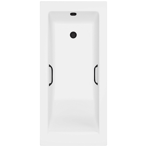 Ванна из искусственного камня Delice Diapason 150х70 DLR330003RB-G с черными ручками, глянцевая Ванна из искусственного камня Delice Diapason 150х70 DLR330003RB-G с черными ручками, глянцевая