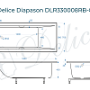 Ванна из искусственного камня Delice Diapason 180х70 DLR330008RB-G с черными ручками, глянцевая Ванна из искусственного камня Delice Diapason 180х70 DLR330008RB-G с черными ручками, глянцевая