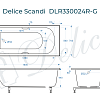 Ванна из искусственного камня Delice Scandi 160х70 DLR330024R-G с ручками хром, глянцевая Ванна из искусственного камня Delice Scandi 160х70 DLR330024R-G с ручками хром, глянцевая