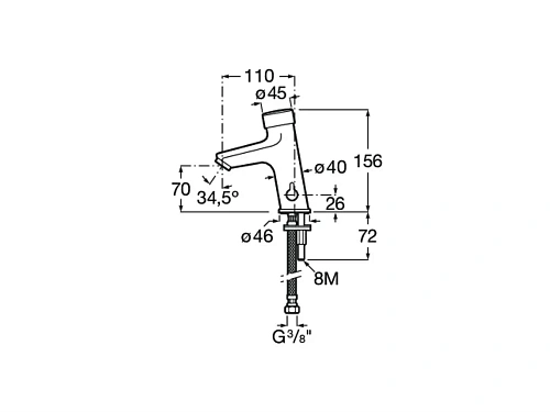 Смеситель для раковины Roca Fluent 5A3B24C00 Смеситель для раковины Roca Fluent 5A3B24C00