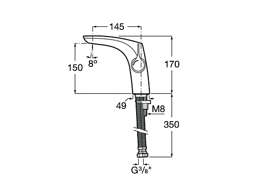 Смеситель для раковины Roca Insignia, PVD, матовый черный титан без донного клапана, 5A3B3ANM0 Смеситель для раковины Roca Insignia, PVD, матовый черный титан без донного клапана, 5A3B3ANM0