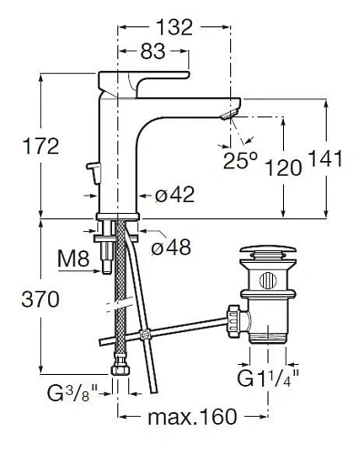 Смеситель для раковины Roca L20 MixStart 5A3F09C00 Смеситель для раковины Roca L20 MixStart 5A3F09C00