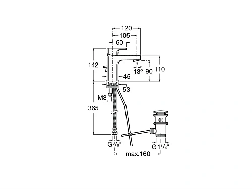 Смеситель для раковины Roca L90 5A3A01C00 Смеситель для раковины Roca L90 5A3A01C00