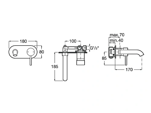 Смеситель для раковины Roca Lanta 5A3511C00 Смеситель для раковины Roca Lanta 5A3511C00