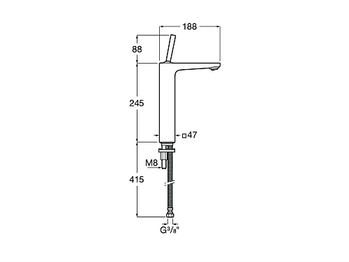 Смеситель для раковины Roca Pals с донным клапаном, 5A376DC00 Смеситель для раковины Roca Pals с донным клапаном, 5A376DC00