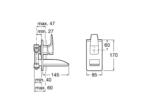 Смеситель для раковины Roca Thesis 5A4750C00 Смеситель для раковины Roca Thesis 5A4750C00