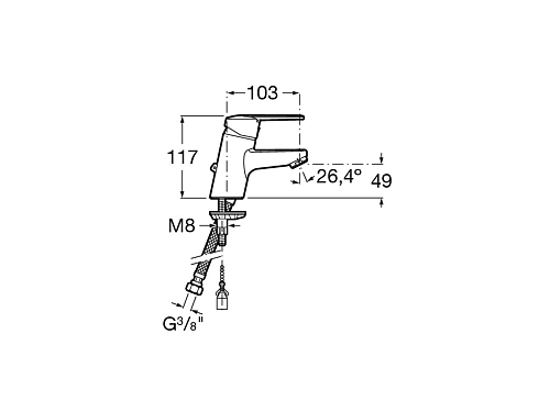 Смеситель для раковины Roca Victoria 5A3125C00 Смеситель для раковины Roca Victoria 5A3125C00