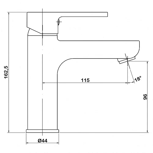 Смеситель для раковины Swedbe Lynx 2310 Смеситель для раковины Swedbe Lynx 2310