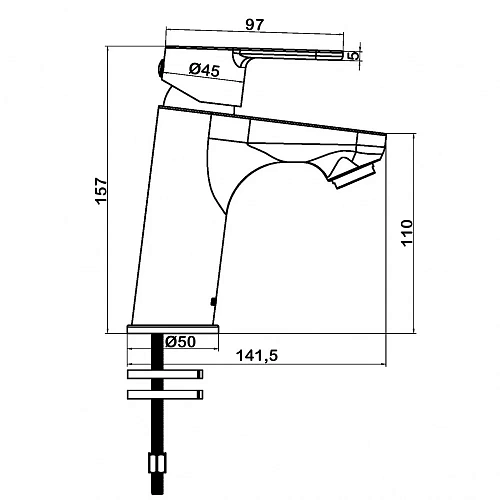 Смеситель для раковины Swedbe Olymp 1810 Смеситель для раковины Swedbe Olymp 1810