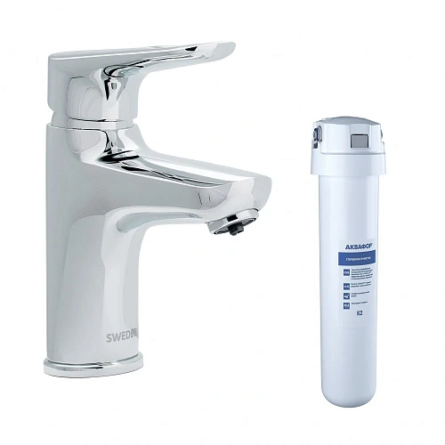 Смеситель для раковины Swedbe Venado Plus с фильтром Кристалл Соло K1615S Смеситель для раковины Swedbe Venado Plus с фильтром Кристалл Соло K1615S