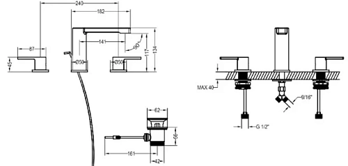 Смеситель для раковины Villeroy &amp; Boch Architectura TVW10310811061 Смеситель для раковины Villeroy &amp; Boch Architectura TVW10310811061
