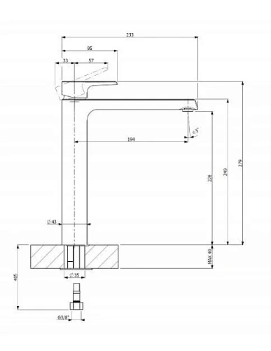 Смеситель для раковины Villeroy & Boch Liberty TVW10700500061 (высота 228 мм) Смеситель для раковины Villeroy & Boch Liberty TVW10700500061 (высота 228 мм)