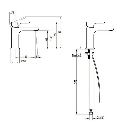 Смеситель для раковины Villeroy & Boch O.novo TVW10410311061 Смеситель для раковины Villeroy & Boch O.novo TVW10410311061