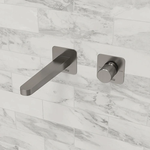 Смеситель для раковины WasserKRAFT A6451.298 встраиваемый никель Смеситель для раковины WasserKRAFT A6451.298 встраиваемый никель