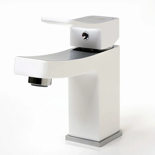 Смеситель для раковины WasserKRAFT Aller 1063WHITE белый/хром Смеситель для раковины WasserKRAFT Aller 1063WHITE белый/хром