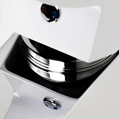 Смеситель для раковины WasserKRAFT Aller 1063WHITE белый/хром Смеситель для раковины WasserKRAFT Aller 1063WHITE белый/хром