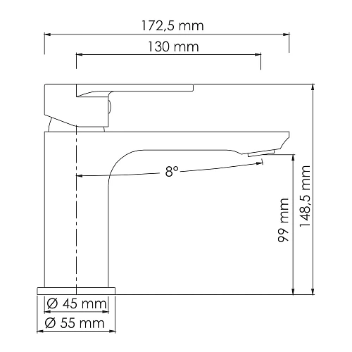 Смеситель для раковины WasserKRAFT Elbe 7403 черный Смеситель для раковины WasserKRAFT Elbe 7403 черный