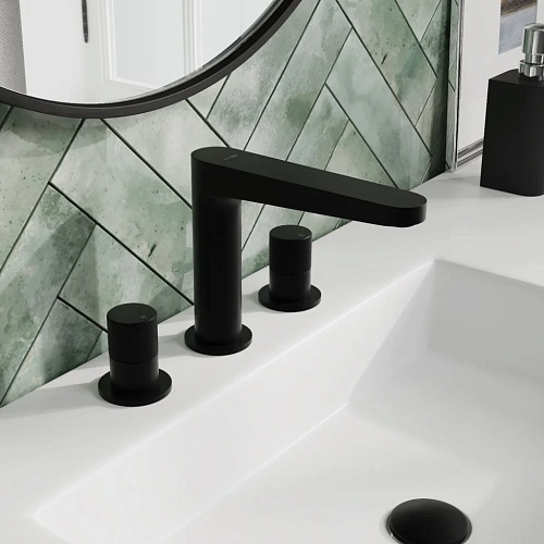 Смеситель для раковины WasserKRAFT Fulda 5235 встраиваемый черный Смеситель для раковины WasserKRAFT Fulda 5235 встраиваемый черный