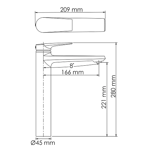 Смеситель для раковины WasserKRAFT Glan 6603H черный Смеситель для раковины WasserKRAFT Glan 6603H черный