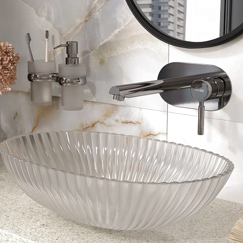 Смеситель для раковины WasserKRAFT Main 4130 встраиваемый хром Смеситель для раковины WasserKRAFT Main 4130 встраиваемый хром