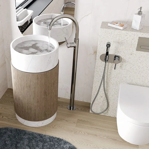 Смеситель для раковины WasserKRAFT Main 4153 Напольный хром Смеситель для раковины WasserKRAFT Main 4153 Напольный хром