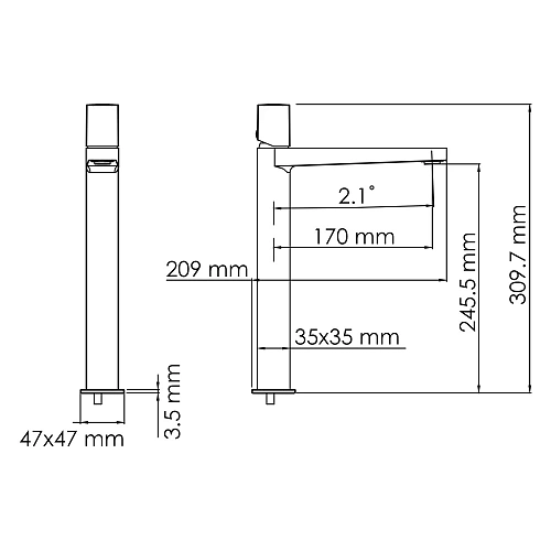 Смеситель для раковины WasserKRAFT Naab 8603H хром Смеситель для раковины WasserKRAFT Naab 8603H хром