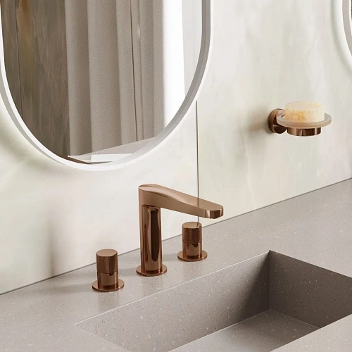 Смеситель для раковины WasserKRAFT Paar 8835 встраиваемый розовое золото Смеситель для раковины WasserKRAFT Paar 8835 встраиваемый розовое золото