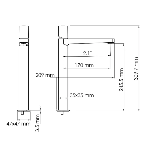 Смеситель для раковины WasserKRAFT Saale 9503H белый Смеситель для раковины WasserKRAFT Saale 9503H белый