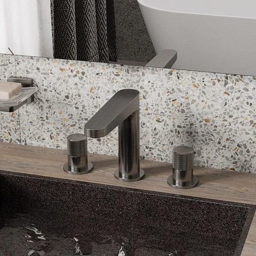 Смеситель для раковины WasserKRAFT Tauber 6435 встраиваемый никель Смеситель для раковины WasserKRAFT Tauber 6435 встраиваемый никель